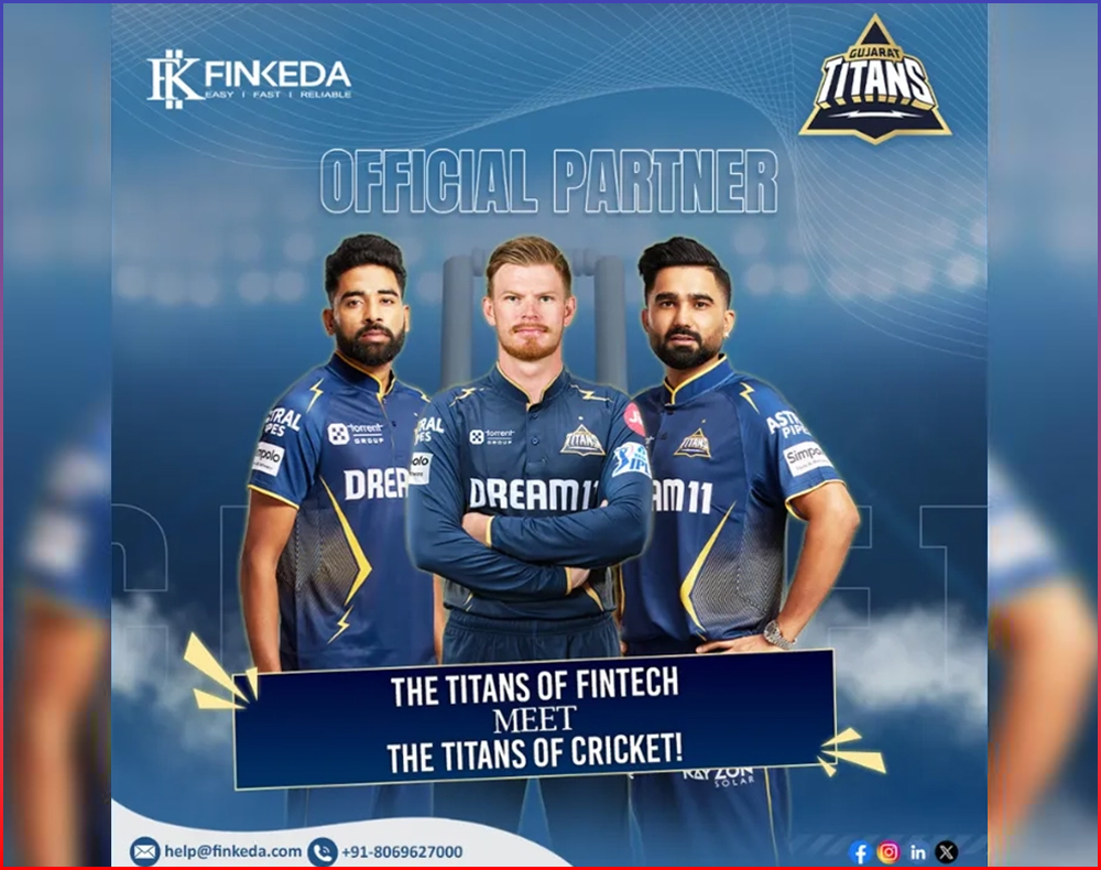Indiantelevision - Fintech hits a six as Finkeda partners with Gujarat Titans this season